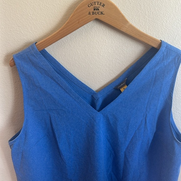 Eddie Bauer Departure V Neck Sleeveless Tank Size XL Blue Relaxed Fit Athletic - Picture 12 of 12